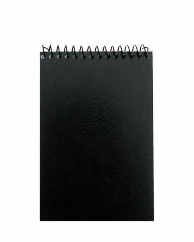 Taskulehtiö A7/74x105mm 50 sivua musta kansi