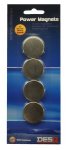 Magneettinappi DESQ Power 30mm hopea 4kpl