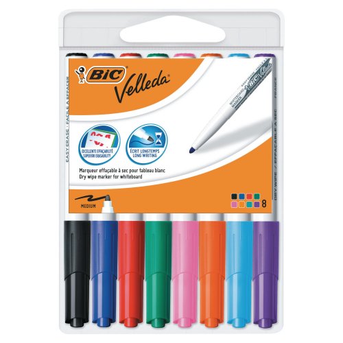 Taulutussi Bic velleda 1741 pyöreä 1,4mm värilajitelma 8kpl