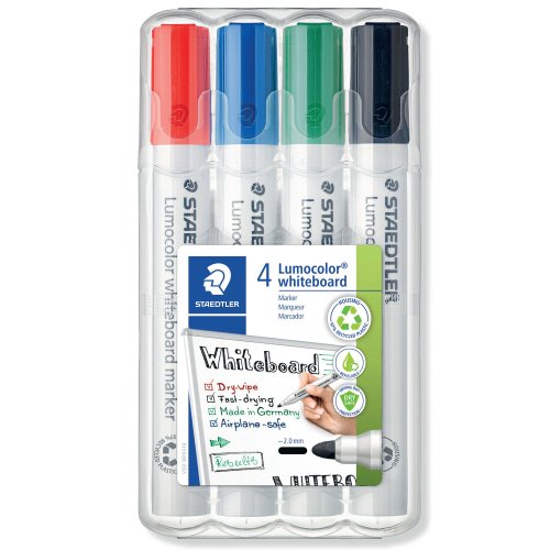 Taulutussi Staedtler lumocolor 351 pyöreä 2mm, värilajitelma 4kpl