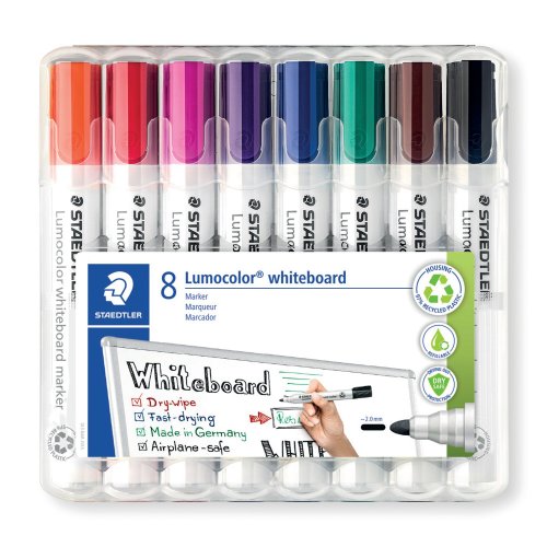 Taulutussi Staedtler lumocolor 351 pyöreä 2mm, värilajitelma 8kpl