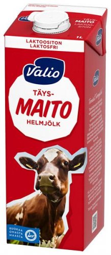Täysmaito Valio 10x1L laktoositon UHT