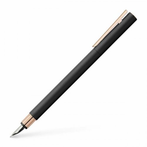 Täytekynä Faber-Castell NEO Slim M mattamusta/ruusuk.