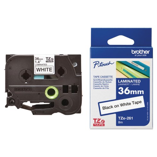 Teippi Brother tze-261 36 mm musta/valk