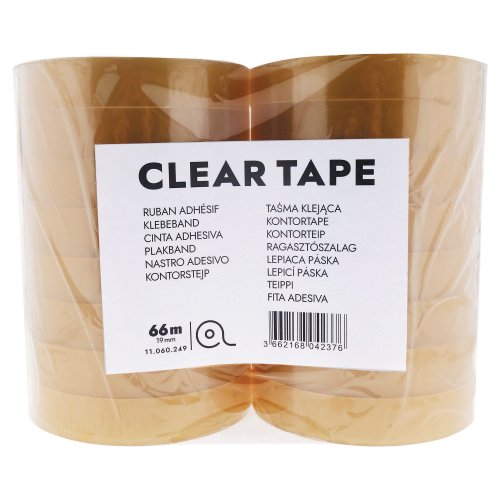 Teippi Kirkas 19mm x 66m 1 kpl=16 rullaa 16kpl