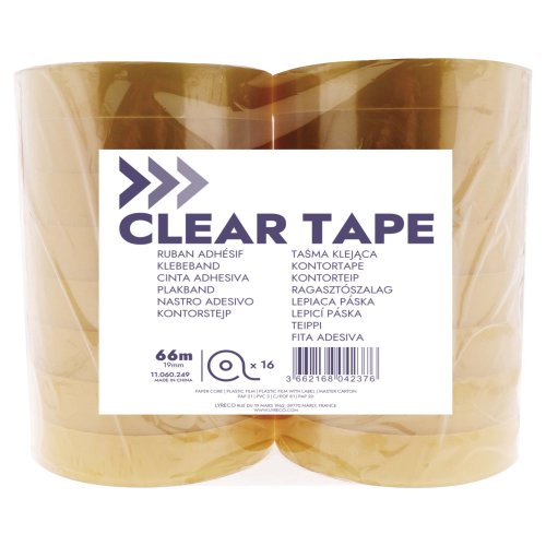 Teippi kirkas 19mmx66m 16kpl