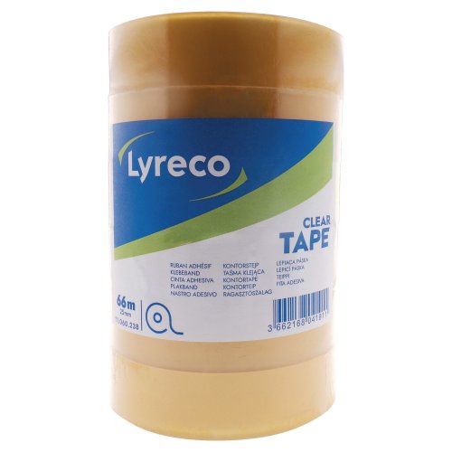 Teippi Lyreco 25mm x 66m kirkas 6kpl