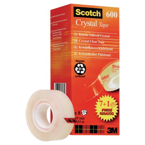 Teippi Scotch® 600 crystal 19mm x 33m 8kpl