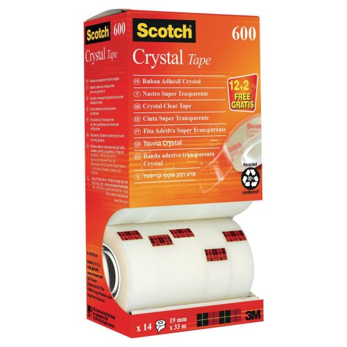 Teippi Scotch® crystal 19mm x 33m 14kpl