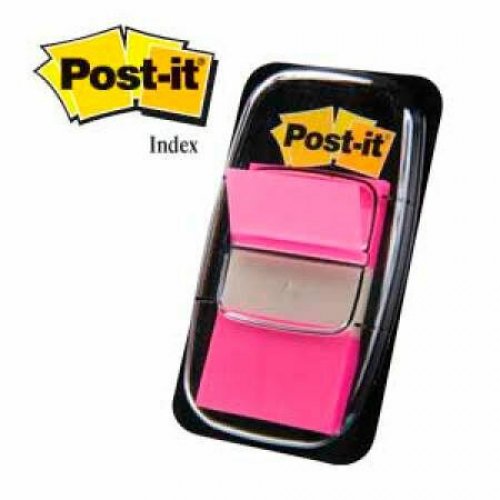 Teippimerkki 3M Post-it Index 690-21 pinkki 25,4x43,2mm