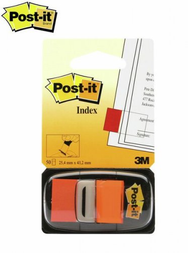 Teippimerkki Post-it Index 680-4 6804 oranssi 25mm