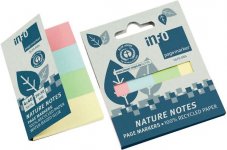 Teippimerkki Info Notes Nature 20x50mm värilajitelma 4x40kpl