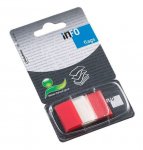 Teippimerkki Info Notes punainen 25x43mm 50merkkiä