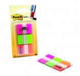 Teippimerkki Post-it Index 686-PG Strong 25x38mm värilajitelma 3x22kpl