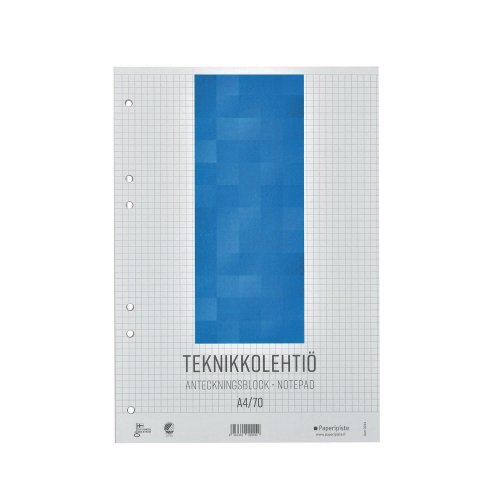 Teknikkolehtiö Paperipiste a4/70 10kpl