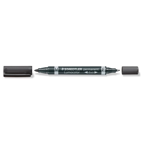 Teollisuusmerkintäkynä Staedtler 348-9 gp kaksipäinen pyöreä 0,6/1,5mm musta