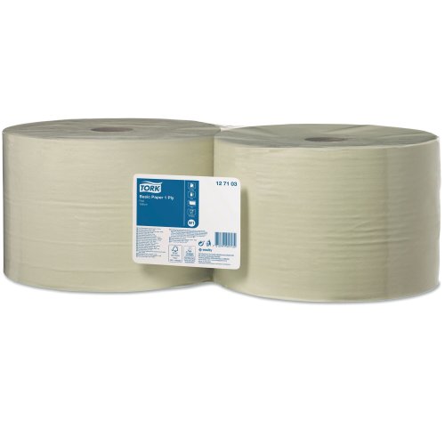 Teollisuuspaperirulla Tork® 127103 w1 basic 1-krs 2kpl