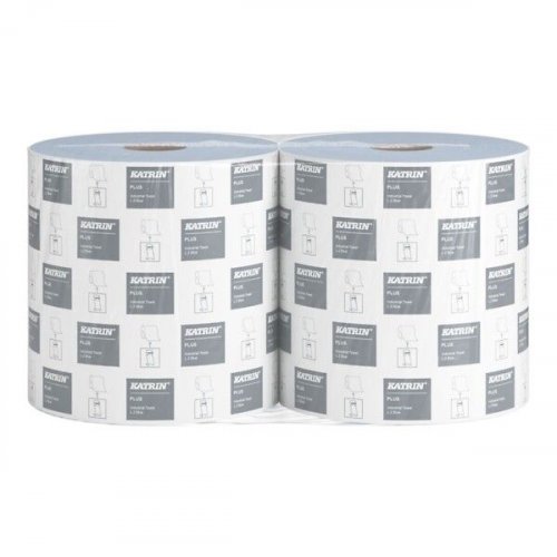 Teollisuuspyyhe Katrin Plus L 2-krs Laminoitu, sininen 2rll