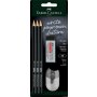 Teroitin Faber-Castell Graphite pencil set 3 lyijykynää, kumi,