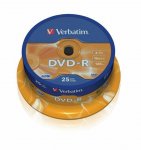 Tietolevy Verbatim DVD-R 4,7GB 16x 25 kpl spindle