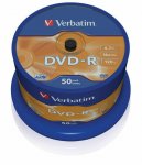 Tietolevy Verbatim DVD-R 4,7GB 16x 50 kpl spindle