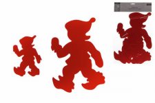 Tonttuperhe Koriste punainen 5 tonttua/pussi