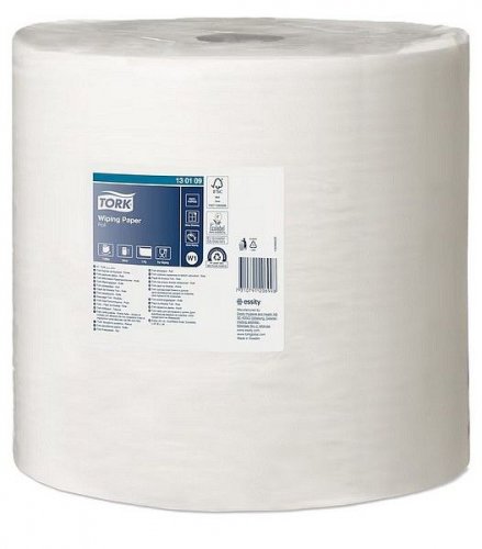 Tork Advanced -teollisuuspyyhe W1 1-krs. valkoinen L:34cm 1180m