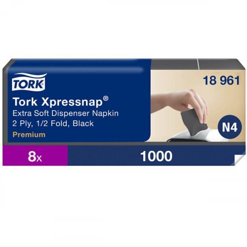 Tork Xpressnap N4 Extra Soft musta 8x1000kpl