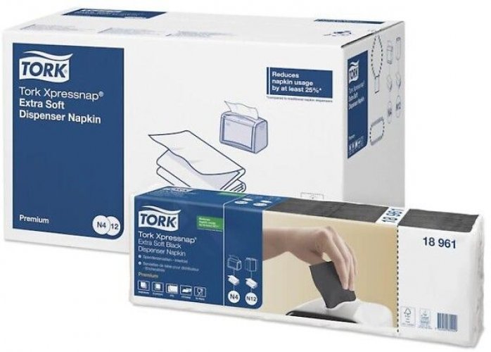 Tork Xpressnap N4 Extra Soft musta 8x1000kpl