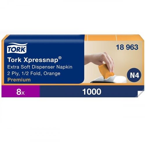 Tork Xpressnap N4 Extra Soft oranssi 8x1000kpl