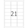 Tulostustarra A4 valkoinen Herma Premium 21 osainen yhden tarran koko 63,5 x 38,1 mm
