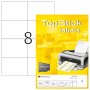 Tarra-arkki Top Stick 8716 A4/8-osainen 105x74mm 100ark