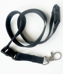 Turvakaulanauha 9mm 86cm musta metallinen papukaijaklip