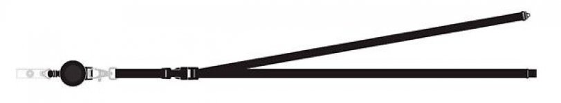 Turvakaulanauha Jojolla musta 10mmx45cm