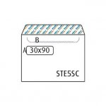 Kirjekuori Turva E5 valkoinen ikkuna 30x90mm 1000kpl