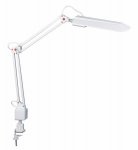 Työpistevalaisin jousivarsi valkoinen pöytäkiinnitys