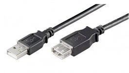 Usb-jatkokaapeli 2.0 1m USB-A Male-Female