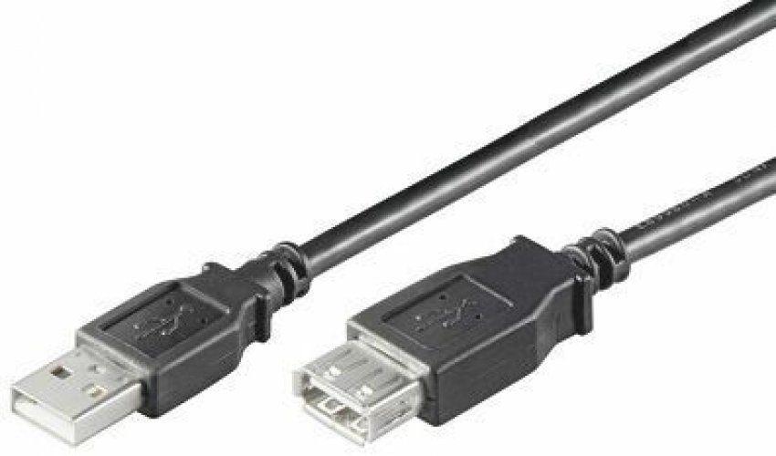 Usb-jatkokaapeli 2.0 (A/A) 3m musta MicroConnect USB2.0 Extension A-A