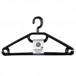 Vaateripustin muovi musta 10kpl