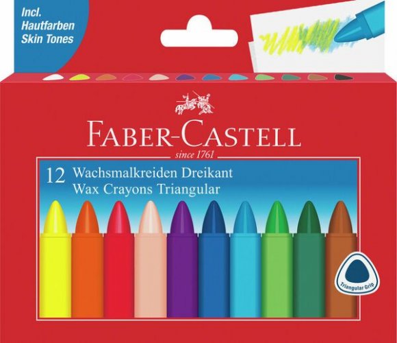 Vahaliitu Faber-Castell kolmikulmainen, 12 väriä/ras