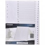 Välilehti a4 1-20 kartonki valkoinen