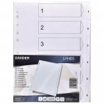 Välilehti a4 1-6 kartonki valkoinen