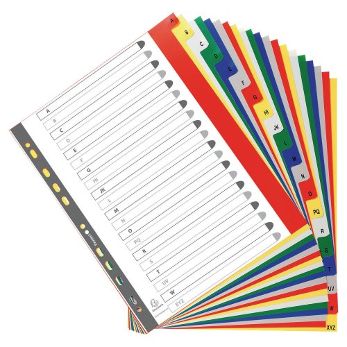 Välilehti Exacompta coloured a-z a4+ pp värikäs