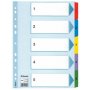 Välilehti Mylar A4 1-5 moniväri muovikieleke