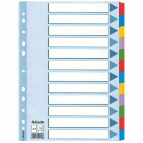 Välilehti Mylar A4 12-os. moniväri muovikieleke/kartonki 160g