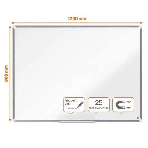 Valkotaulu Nobo Premium Plus 120x90cm emali. EU-ympäristömerkki