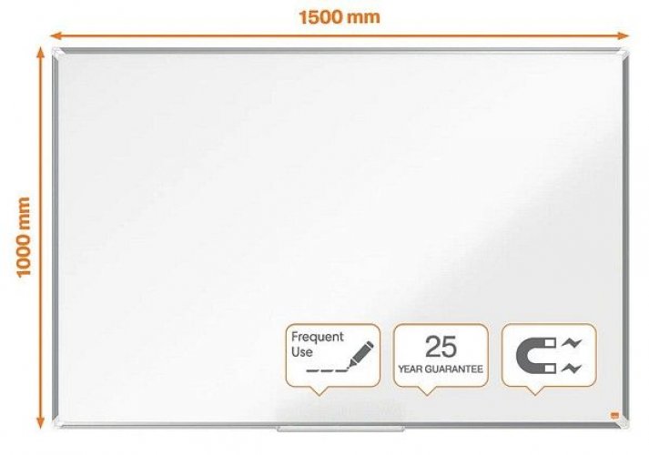 Valkotaulu Nobo Premium Plus 150x100cm emali EU-ympäristömerkki