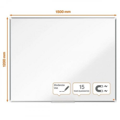 Valkotaulu Nobo Premium Plus 150x120cm teräs EU-ympäristömerkki