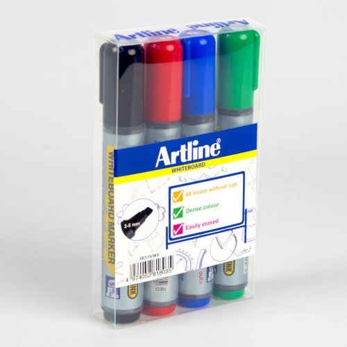 Valkotaulutussi Artline EK-519/4W viisto 4-väriä sarja paketissa edullinen hinta