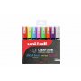 Valkotaulutussi uni ChalkGlass Marker 8 väriä pyöreä kärki blister
